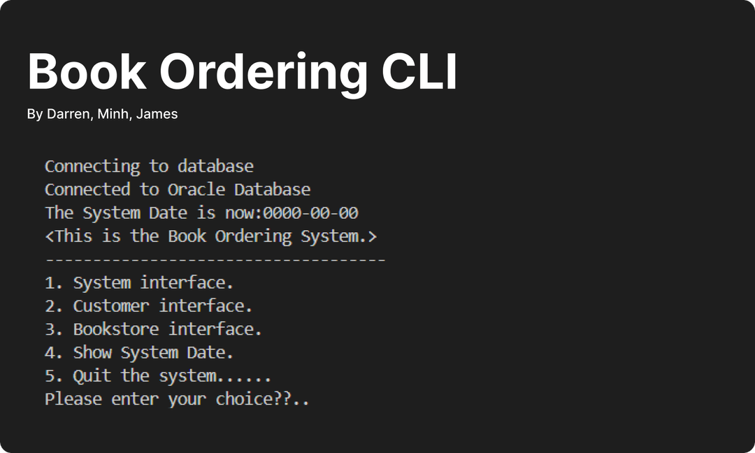 Booking Ordering System